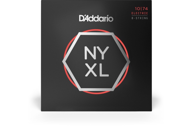 Set de corzi pentru chitară electrică cu 8 corzi Daddario NYXL1074 8 Strings