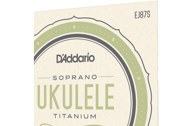 Set de corzi pentru ukulele sopran Daddario EJ87S Titanium Soprano Ukulele
