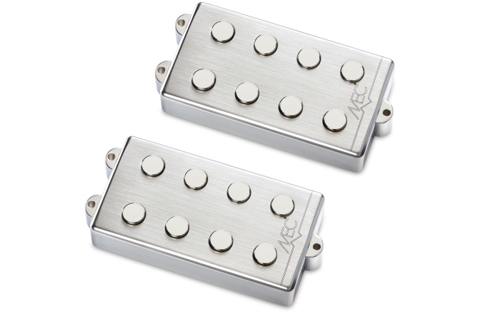 Set de doze chitară bas MEC Pickups  Passive MM-Style Bass Pickup Set, Metal Cover, 4-String - Brushed Chrome