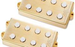 Set de doze chitară bas MEC Pickups  Passive MM-Style Bass Pickup Set, Metal Cover, 4-String - Brushed Gold