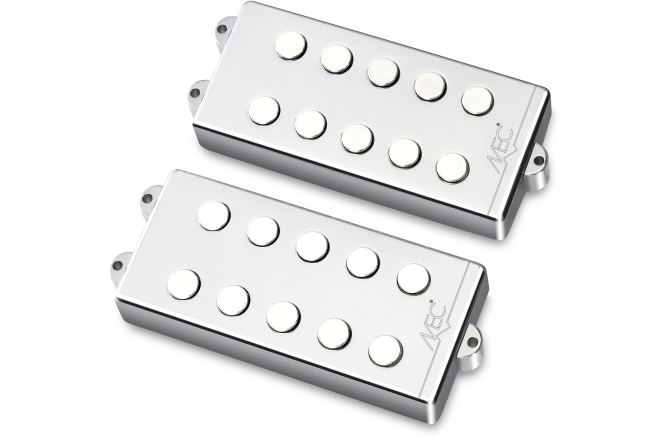 Set de doze chitară bas MEC Pickups  Passive MM-Style Bass Pickup Set, Metal Cover, 5-String - Chrome