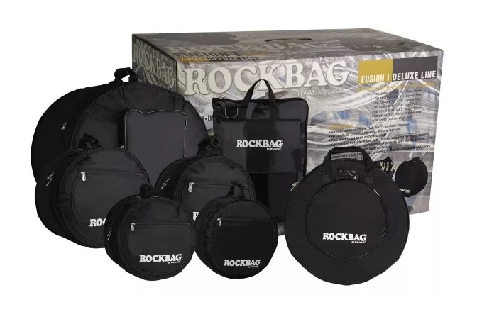 Set de huse pentru tobe Warwick Deluxe Drum Flat Pack Black Fusion I set RB 22910 B