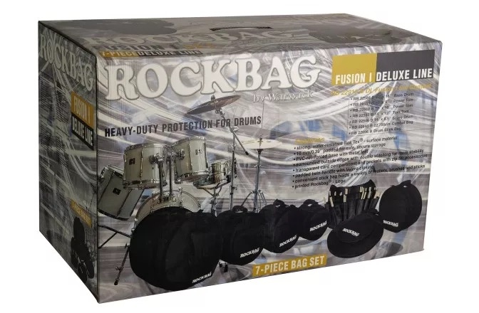 Set de huse pentru tobe Warwick Deluxe Drum Flat Pack Black Fusion I set RB 22910 B