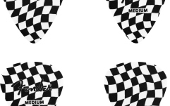 Set de pene Fender 351 Celluloid Picks Checkerboard (8)
