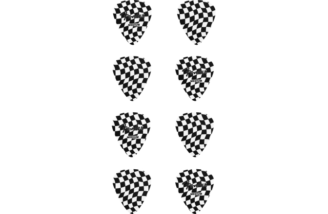 Set de pene Fender 351 Celluloid Picks Checkerboard (8)