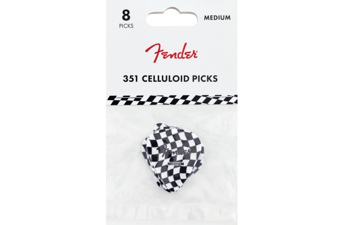 Set de pene Fender 351 Celluloid Picks Checkerboard (8)