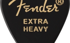 Set de pene Fender Classic Celluloid Black 351 Shape Extra Heavy 12 Count