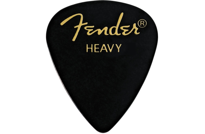 Set de pene Fender Classic Celluloid Black 351 Shape Heavy144 Count