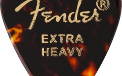 Set de pene Fender Classic Celluloid Tortoise Shell 351 Shape Extra Heavy 12 Count