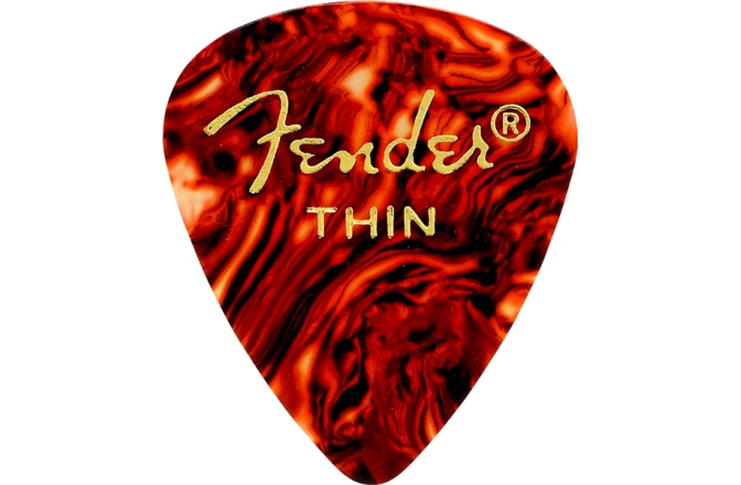 Set de pene Fender Classic Celluloid Tortoise Shell 351 Shape Thin 12 Count