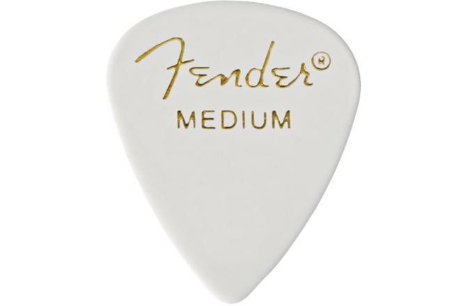 Set de pene Fender Classic Celluloid White 351 Shape Medium 144 Count