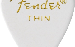 Set de pene Fender Classic Celluloid White 351 Shape Thin 12 Count