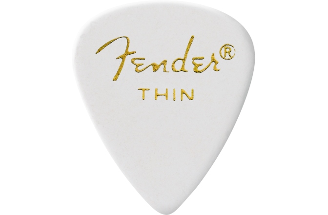 Set de pene Fender Classic Celluloid White 351 Shape Thin 12 Count