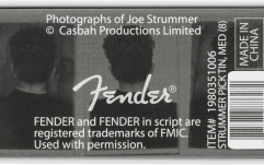 Set de pene Fender Joe Strummer Pick Tin Medium (8)