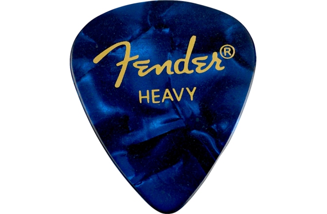 Set de pene Fender Premium Celluloid 351 Shape Picks Heavy Blue Moto 144-Pack