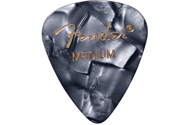 Set de pene Fender Premium Celluloid 351 Shape Picks Medium Black Moto 144-Pack