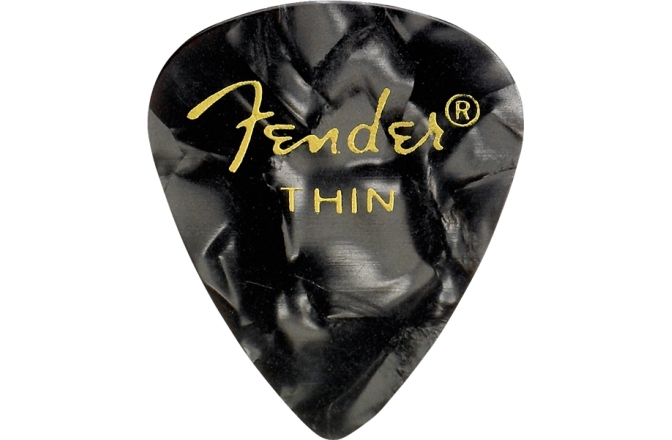 Set de pene Fender Premium Celluloid 351 Shape Picks Thin Black Moto 144-Pack