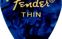 Set de pene Fender Premium Celluloid 351 Shape Picks Thin Blue Moto 12-Pack