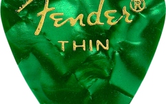Set de pene Fender Premium Celluloid 351 Shape Picks Thin Green Moto 144-Pack