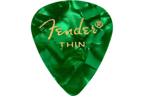 Premium Celluloid 351 Shape Picks Thin Green Moto 144-Pack Premium Celluloid 351 Shape Picks Thin Green Moto 144-Pack