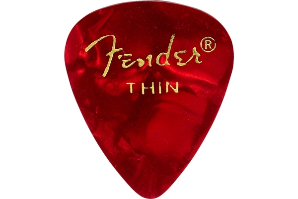 Premium Celluloid 351 Shape Picks Thin Red Moto 12-Pack Premium Celluloid 351 Shape Picks Thin Red Moto 12-Pack