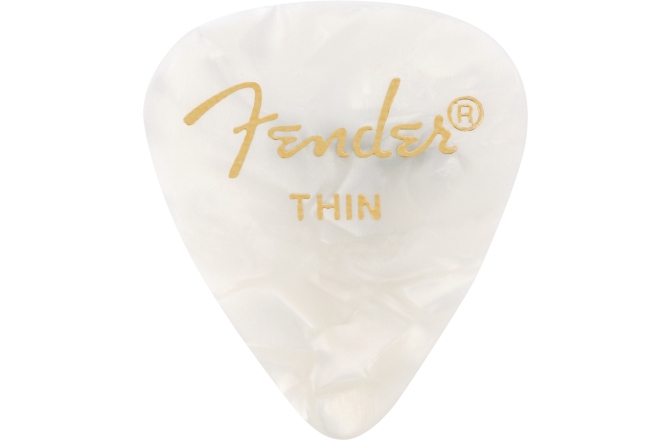 Set de pene Fender Premium Celluloid 351 Shape Picks Thin White Moto 12-Pack