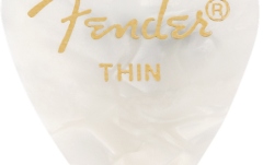 Set de pene Fender Premium Celluloid 351 Shape Picks Thin White Moto 144-Pack