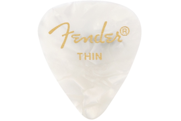 Premium Celluloid 351 Shape Picks Thin White Moto 144-Pack Premium Celluloid 351 Shape Picks Thin White Moto 144-Pack