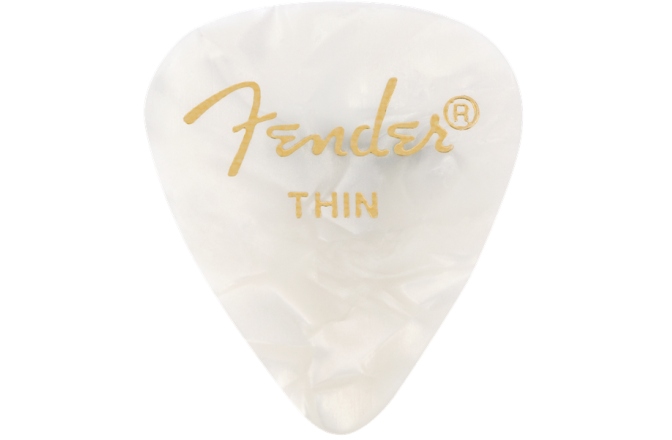 Set de pene Fender Premium Celluloid 351 Shape Picks Thin White Moto 144-Pack