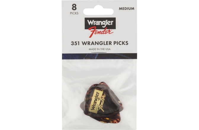 Set de pene Fender Wrangler Picks 351 Shape Tortoiseshell (8)