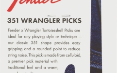 Set de pene Fender Wrangler Picks 351 Shape Tortoiseshell (8)