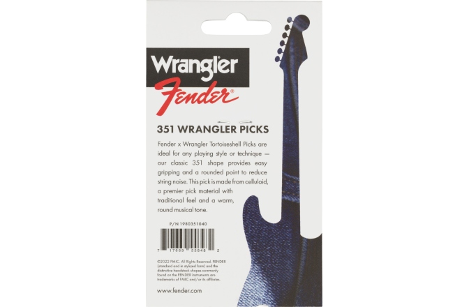 Set de pene Fender Wrangler Picks 351 Shape Tortoiseshell (8)