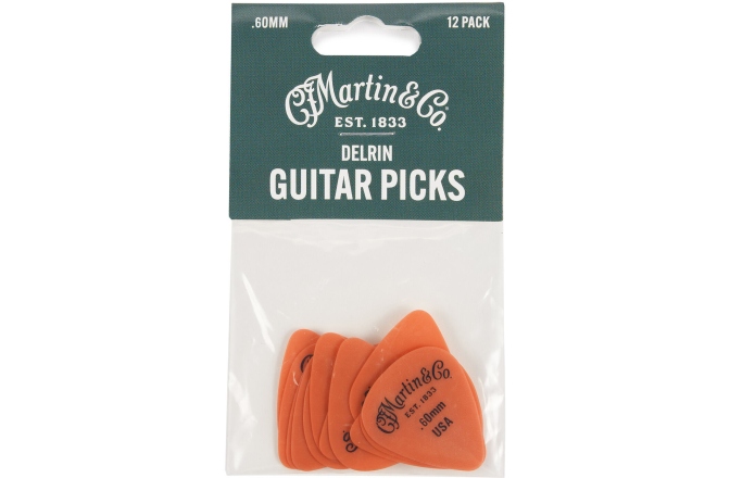 Set de pene Martin Guitars Pick Pack Delrin 060 ORANGE