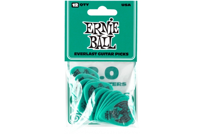 Set de Pene pentru Chitară Ernie Ball Teal Everlast Pick Pack 12
