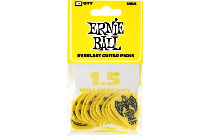 Set de Pene pentru Chitară Ernie Ball Yellow Everlast Pick Pack 12