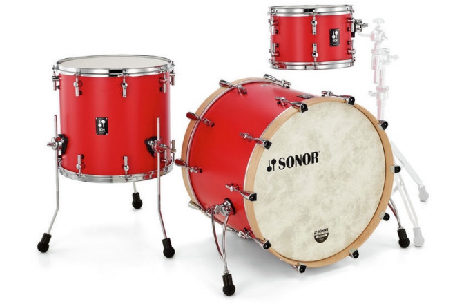 Set de tobe acustice din 3 piese Sonor SQ1 STAGE Hot Rod Red