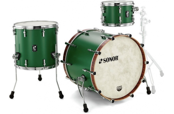 Set de tobe acustice din 3 piese Sonor SQ1 STAGE Roadster Green