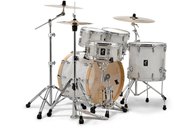 Set de tobe acustice din 5 piese Sonor AQ2 Studio Set WHP White Pearl