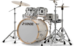 Set de tobe acustice din 5 piese Sonor AQ2 Studio Set WHP White Pearl