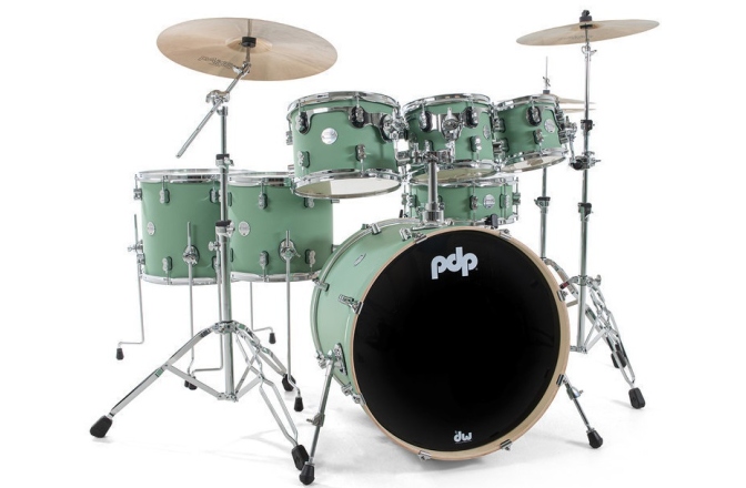 Set de tobe acustice DW PDP Concept Maple Satin Seafoam 7pcs HW800 PDCM2217SF