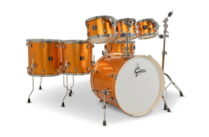 Set de tobe acustice Gretsch Energy 7 pcs Kit Orange Sparkle