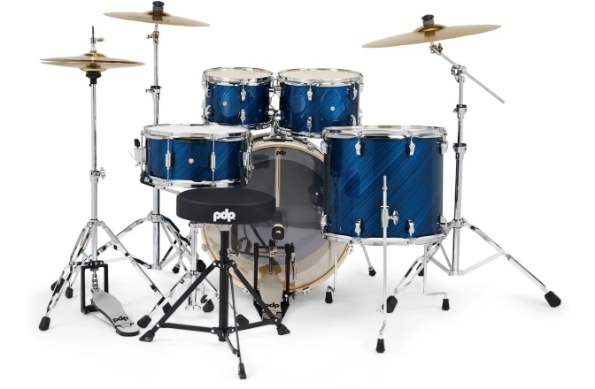 Set de tobe  DW PDP MainStage TW Blue Steel Kit w/ Paiste 101 PDMA2215KTTB