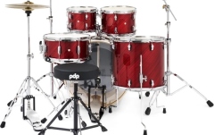 Set de tobe  DW PDP MainStage TW Cherry Kit w/ Paiste 101 PDMA2215KTTC