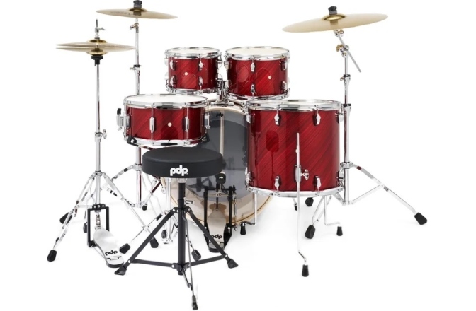 Set de tobe  DW PDP MainStage TW Cherry Kit w/ Paiste 101 PDMA2215KTTC