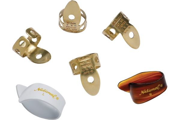 Daddario National Brass Finger Pick Bundle - 6 pack