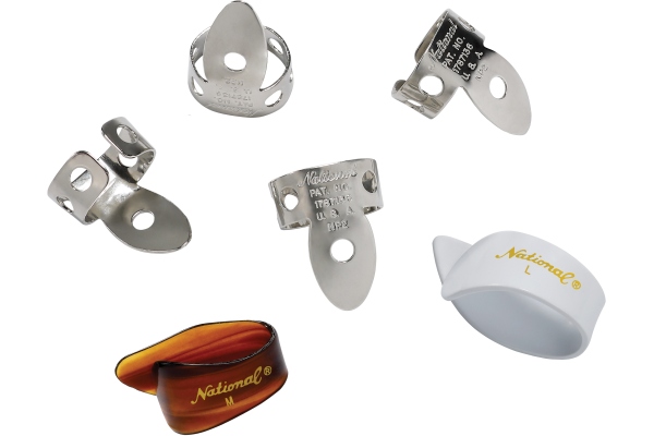 Daddario National Nickel Finger Pick Bundle - 6 pack