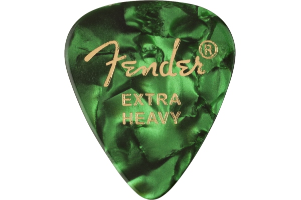 Fender 351 Shape Premium Picks Extra Heavy Green Moto 12 Count