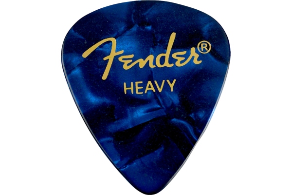 Fender Premium Celluloid 351 Shape Picks Heavy Blue Moto 12-Pack