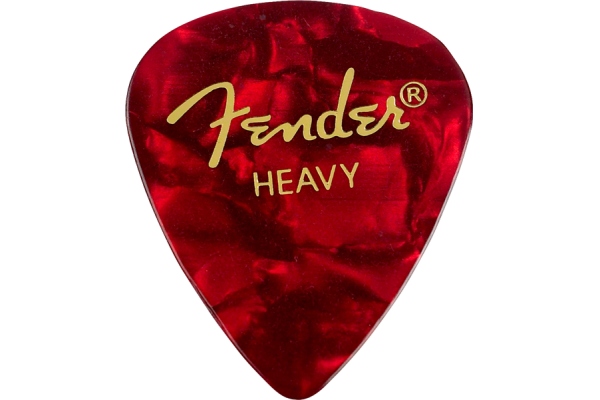 Fender Premium Celluloid 351 Shape Picks Heavy Red Moto 12-Pack