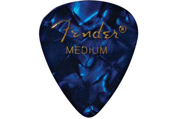 Fender Premium Celluloid 351 Shape Picks Medium Blue Moto 12-Pack